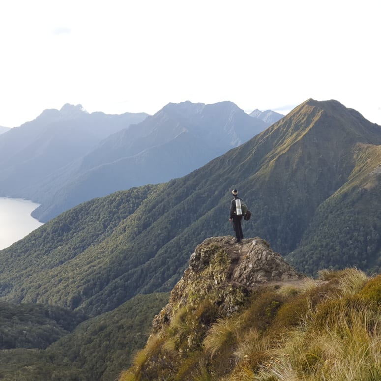 A mountain landscape in New Zealand.